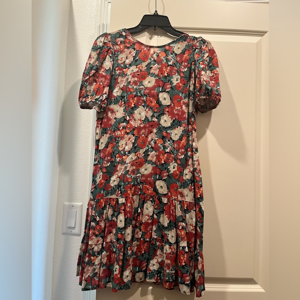 Puff Sleeve Floral Dress